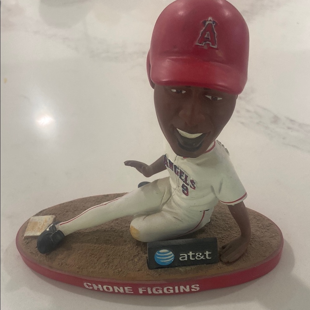 Chone Figgins Bobblehead with Red Helmet 2095 Stolen Base Leader- Angel Baseball